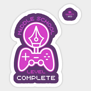 Middle School Level Complete Graduation Class Of 2023 Sticker